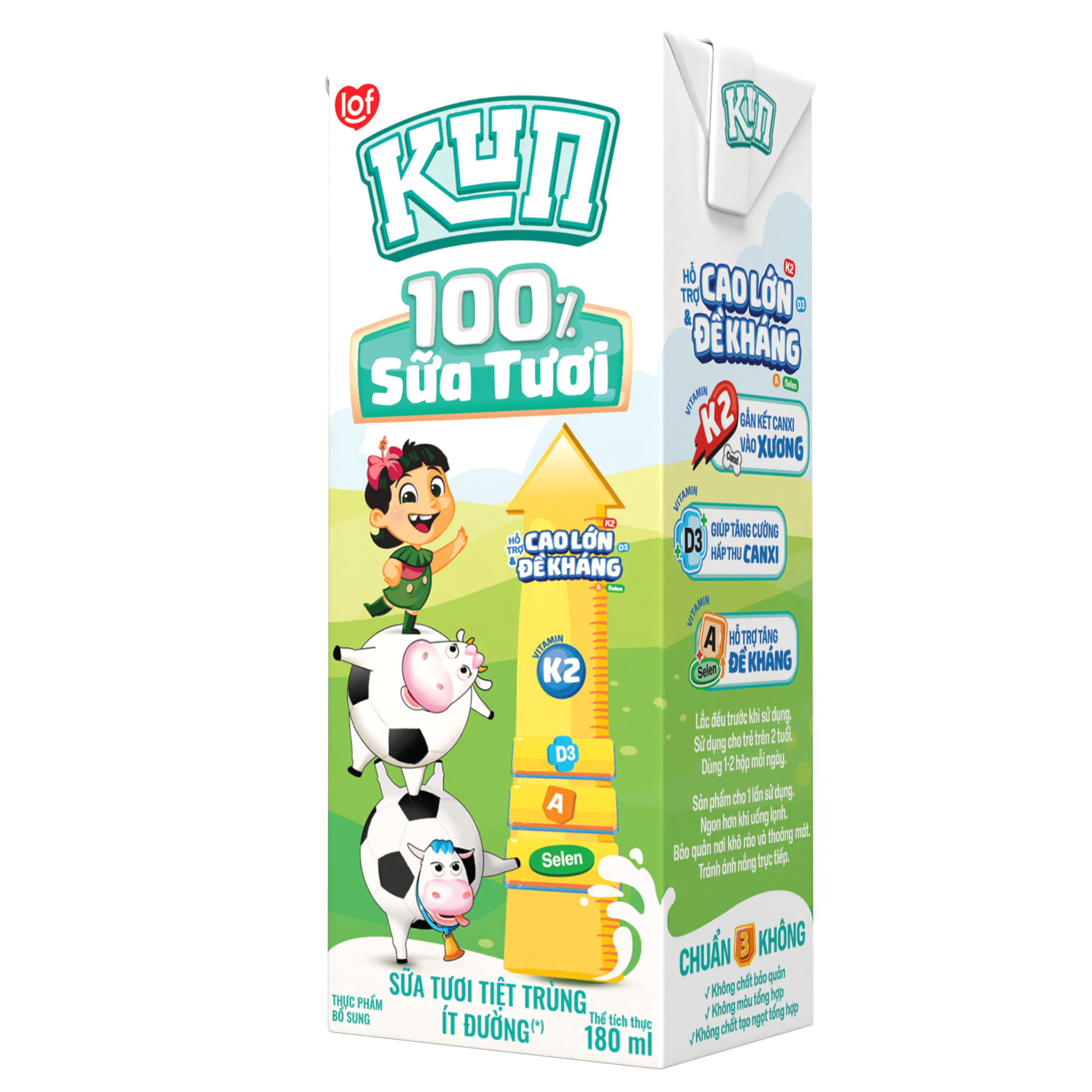KUN Sữa Tươi Bao bì